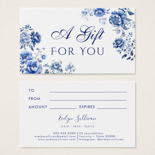 Floral chinoiserie gift card