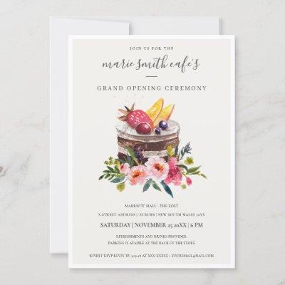 Floral Dessert Pastries Store Grand Opening Invite