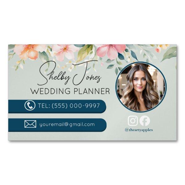 floral Elegant Wedding Planner small business  Magnet
