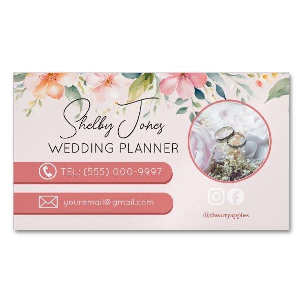 floral Elegant Wedding Planner small business  Magnet