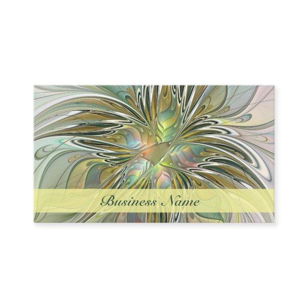 Floral Fantasy Modern Fractal Art Flower With Gold