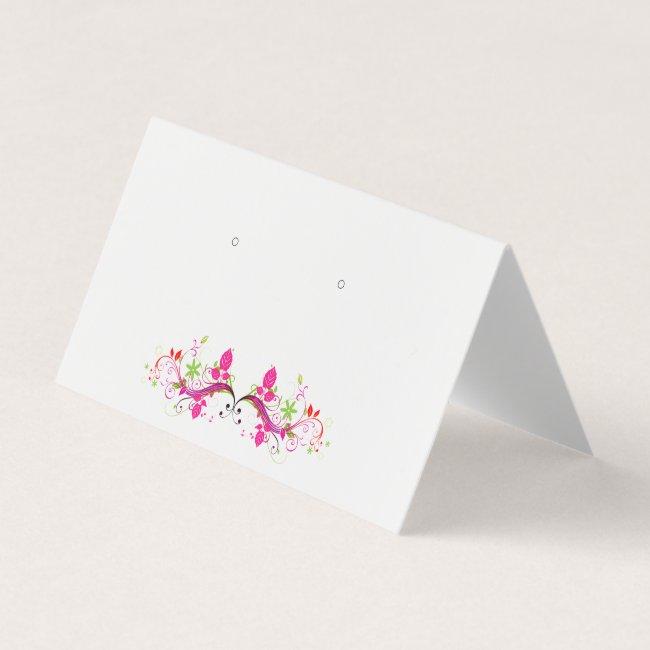 Floral Flourish Folded Tent Earring Display Cards