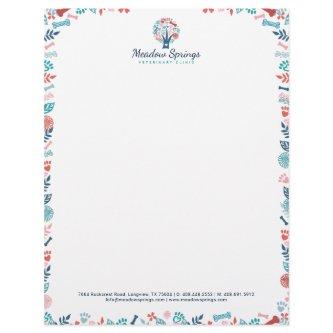 Floral & Foliage Pet Print Frame & Tree Letterhead