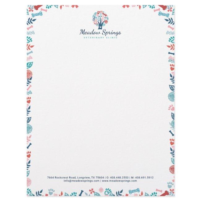Floral & Foliage Pet Print Frame & Tree Letterhead