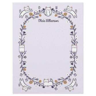 Floral & Foliage Sweet Little kitty Kittens Frame Letterhead