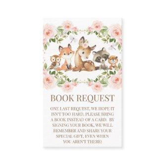 Floral Frame Woodland Baby Shower Book Request