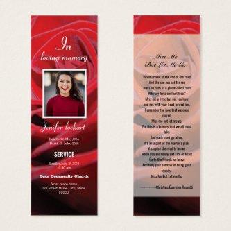 Floral Funeral Bookmark Template