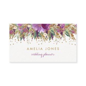 Floral Glitter Sparkling Amethyst