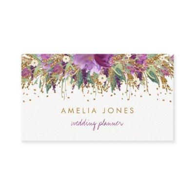 Floral Glitter Sparkling Amethyst