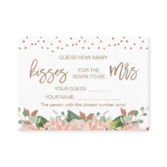 Floral how many kisses for the soon to be Mrs game
