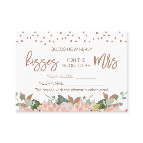 Floral how many kisses for the soon to be Mrs game