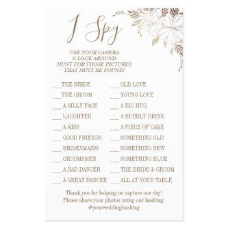 Floral I spy wedding reception game card Flyer