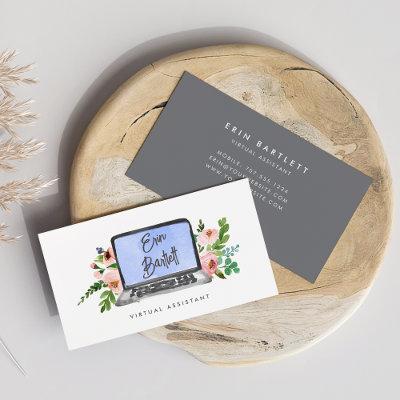 Floral Laptop | Virtual Assistant