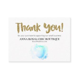 ~* Floral Logo ROSE THANK YOU QR AP8 Review Enclosure Card