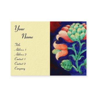 FLORAL MONOGRAM, green red blue orange white