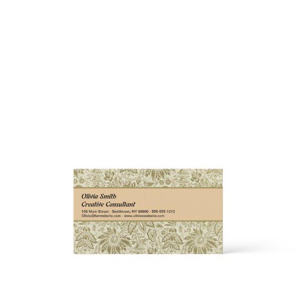 Floral Pattern Green Sage Antique Damask