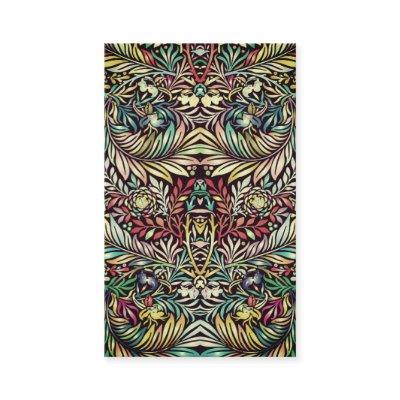 Floral Pattern in Retro Colors, Antique Style Vect