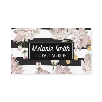 Floral pattern with stripe pattern