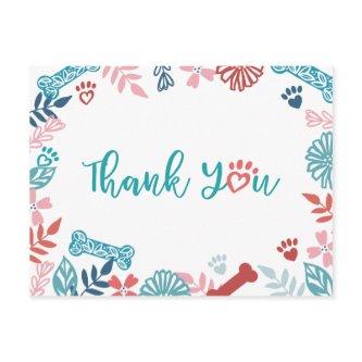 Floral Pet Pattern Appointment Reminder Thank You Postcard