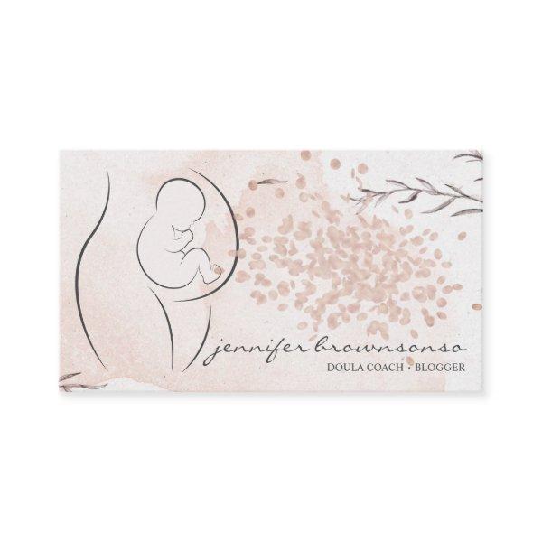 Floral Pink Doula Birth Coach Pregnant