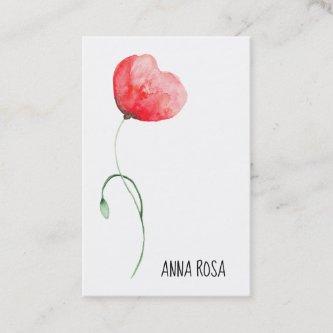 *~* Floral Red Poppy Wedding Event Planner Simple