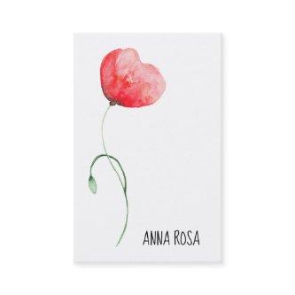 *~* Floral Red Poppy Wedding Event Planner Simple