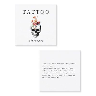 Floral Skull Tattoo Aftercare Instructions Square