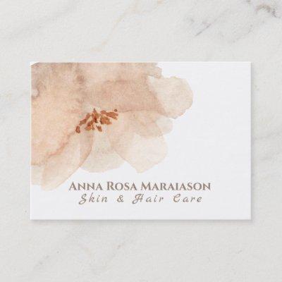 *~* Floral Soft Abstract Peach Beige Watercolor