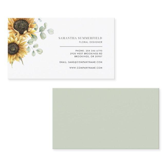 Floral Sunflower Eucalyptus Bloom Florist