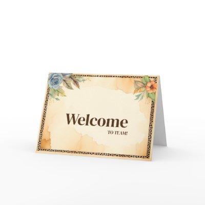 Floral Swirl Decorative Boarder with Welcome Card
