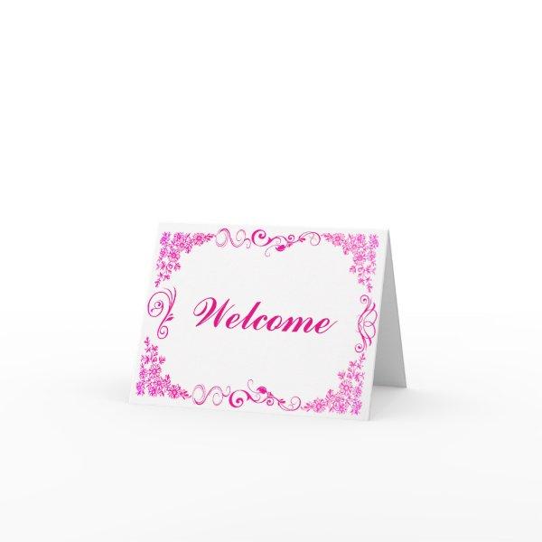 Floral Swirl Decorative Boarder with Welcome Card