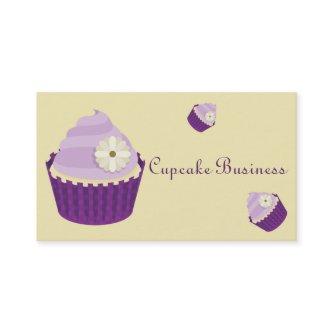 Floral Vanilla Cupcake Swirly Purple Frosting