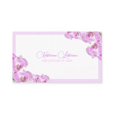 Floral wedding orchid flower calligraphy QR-Code