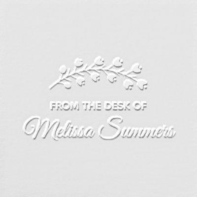 Floral Wreath Branch from the Desk of Embosser