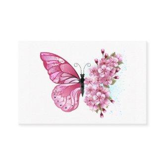 Flower Butterfly with Pink Sakura