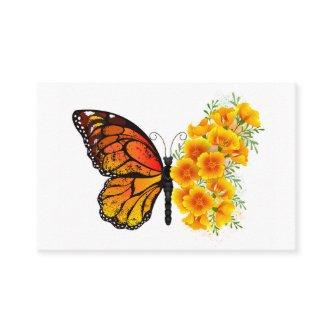 Flower Butterfly with Yellow California Poppy