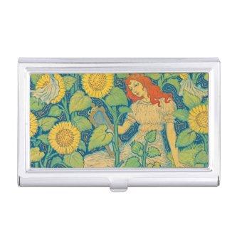 Flower Child Woman in Sunflower Garden  Case