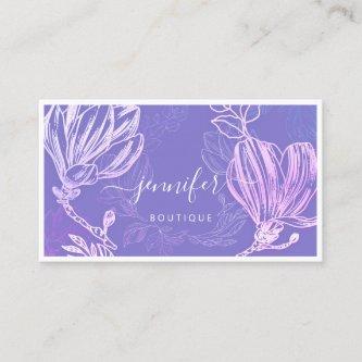 Flower Frame QR Code Custom Logo Purple Lilac