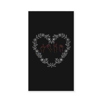 Flower Heart Valentines Day Sign Language Love