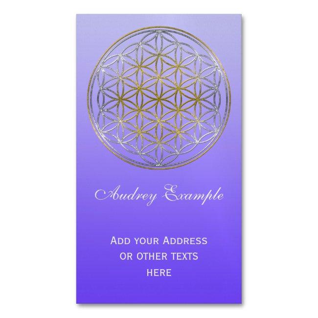 Flower Of Life / Blume des Lebens - silver gold Magnet