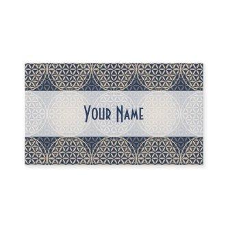 Flower of Life - stamp pattern - blue sand