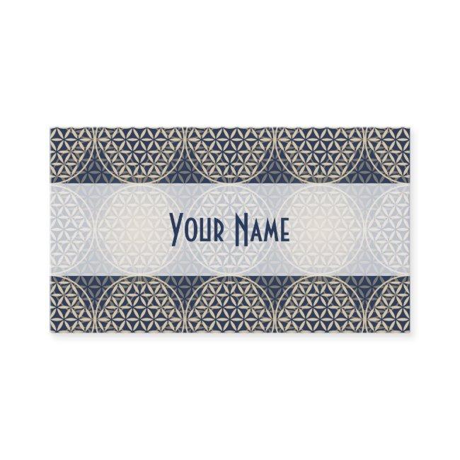 Flower of Life - stamp pattern - blue sand