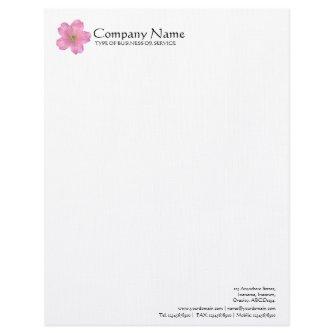 Flower - Pink Geranium Letterhead
