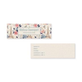 Flowers and Eiffel Tower Paris Pattern Mini