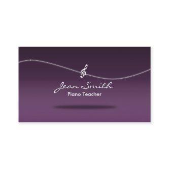 Flowing Clef Purple Piano Teacher
