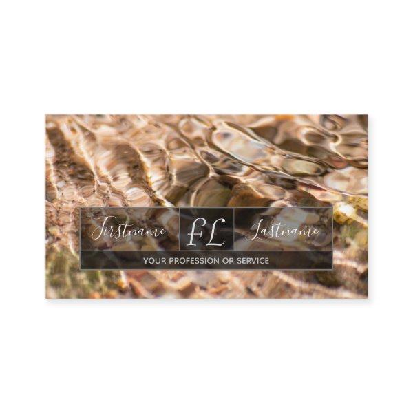 Flowing water creek mental health coach monogram