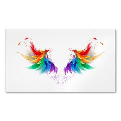 Fluffy Rainbow Wings  Magnet