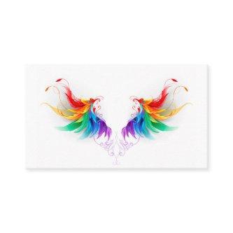 Fluffy Rainbow Wings Calling Card