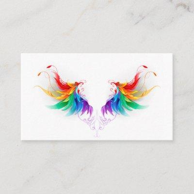 Fluffy Rainbow Wings Calling Card