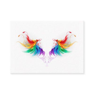 Fluffy Rainbow Wings Calling Card